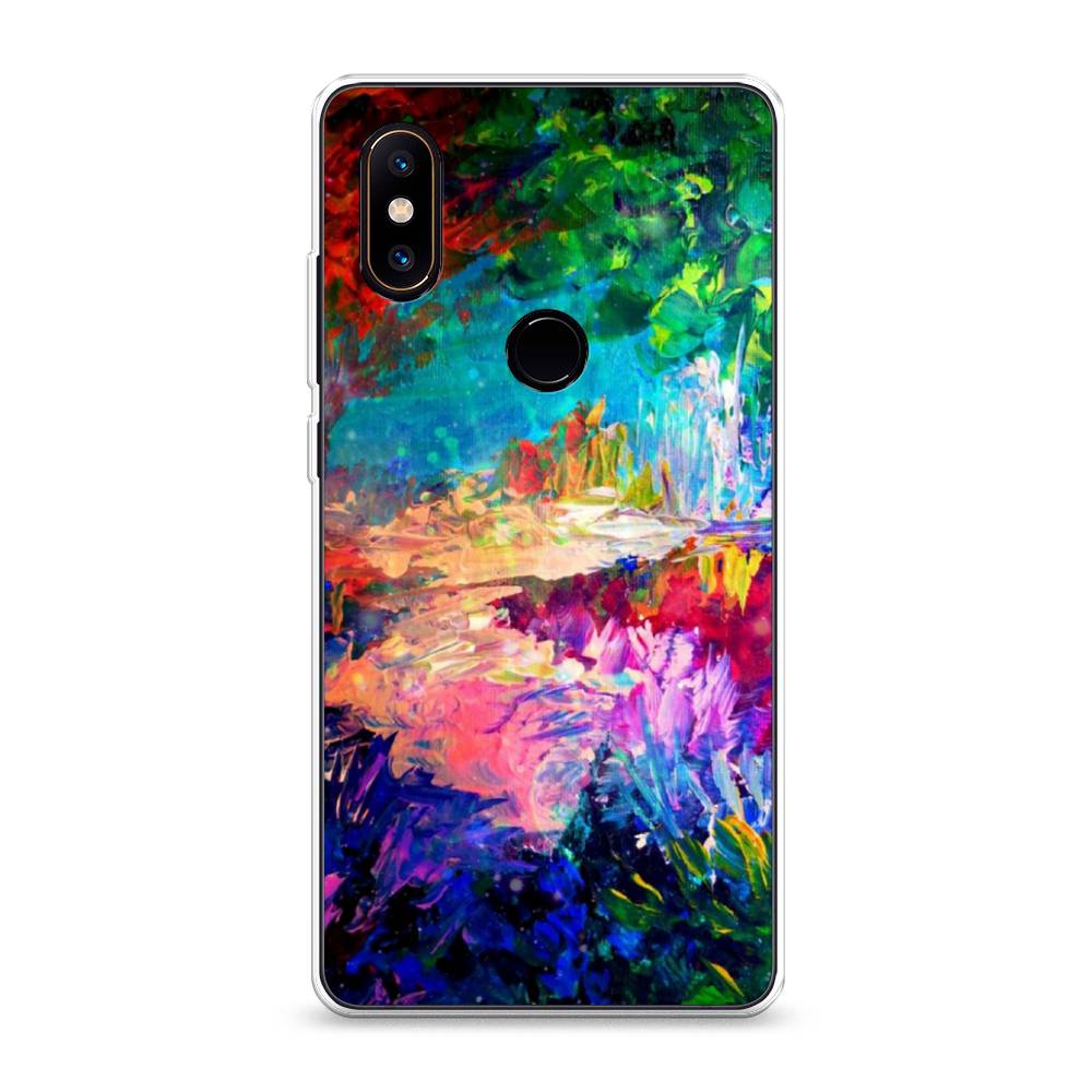 

Чехол на Xiaomi Mi Mix 2S "Лес-гуашь", Синий;розовый;зеленый, 33450-4