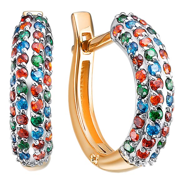 

Серьги из красного золота с фианитом Delta 1202415-d, 1202415-d