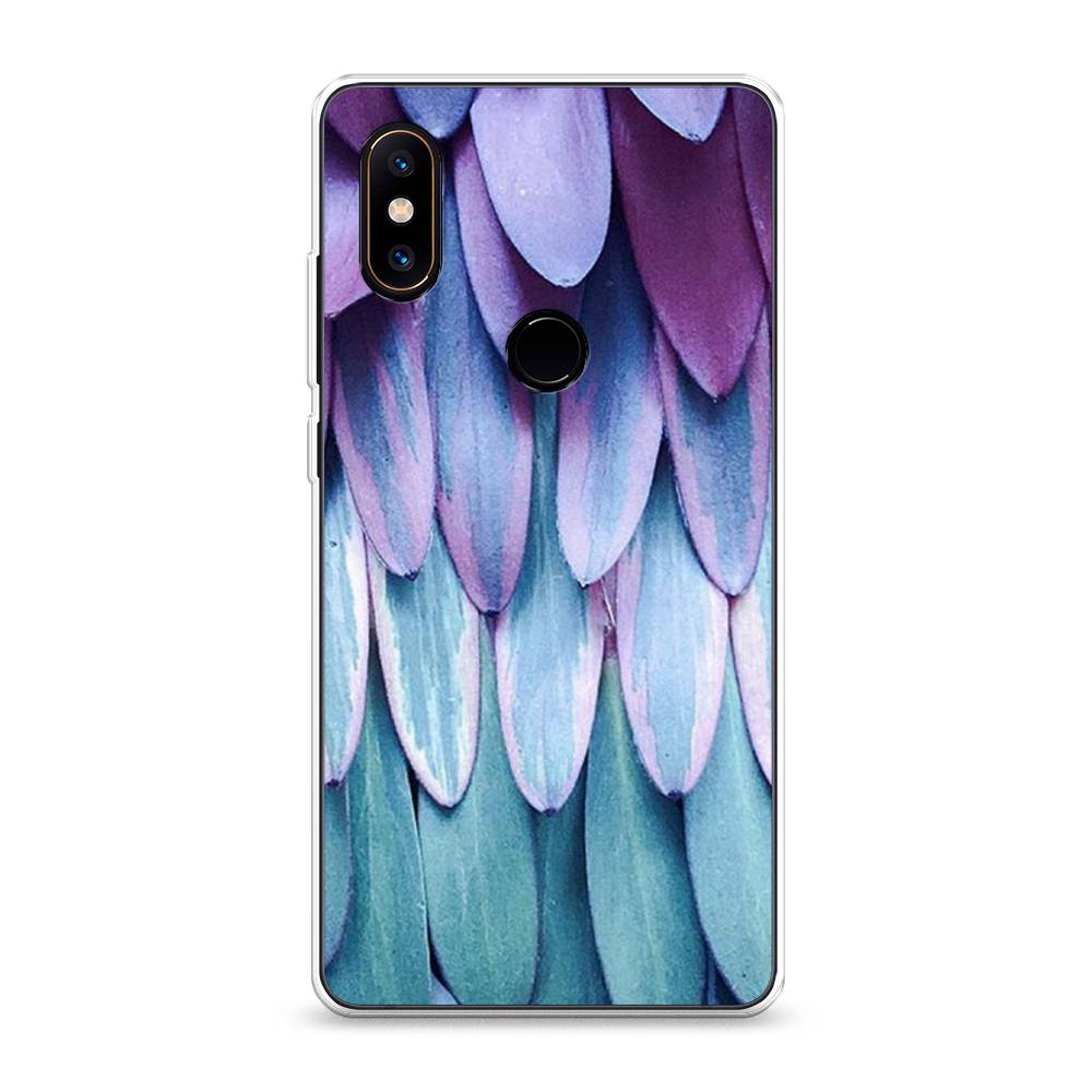 

Чехол на Xiaomi Mi Mix 2S "Синее перо", Фиолетовый;голубой, 33450-3