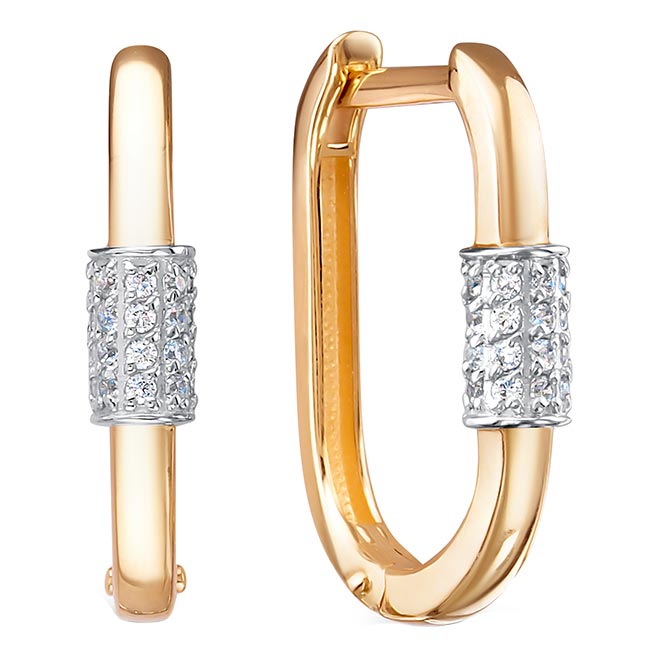 

Серьги из красного золота с фианитом Delta 1203647-d, 1203647-d