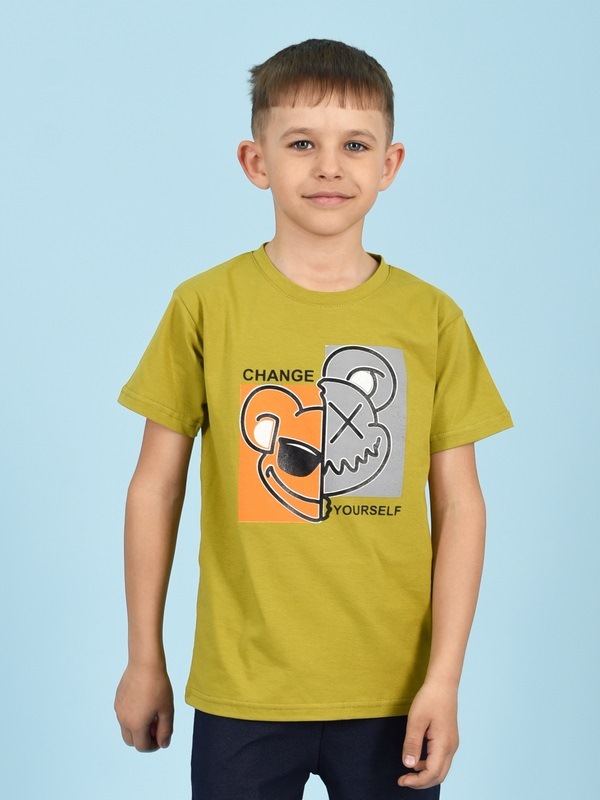 Футболка детская LIDEKO kids 655-23, горчичный, 122