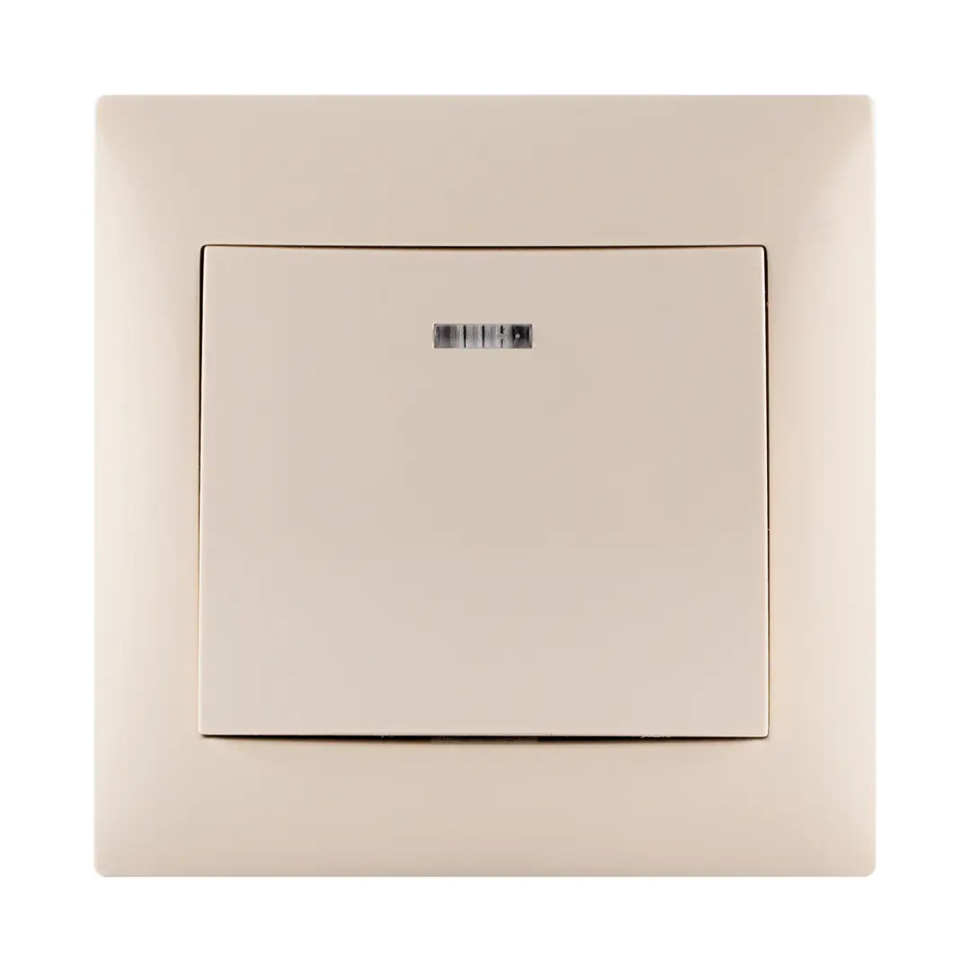 

Выключатель встраиваемый Lexman Lika с подсветкой, цвет бежевый