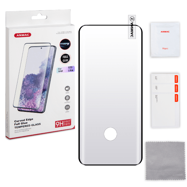 

Защитное стекло ANMAC для Samsung S20 Ultra, Защитное стекло ANMAC для Samsung S20 Ultra Full Glue