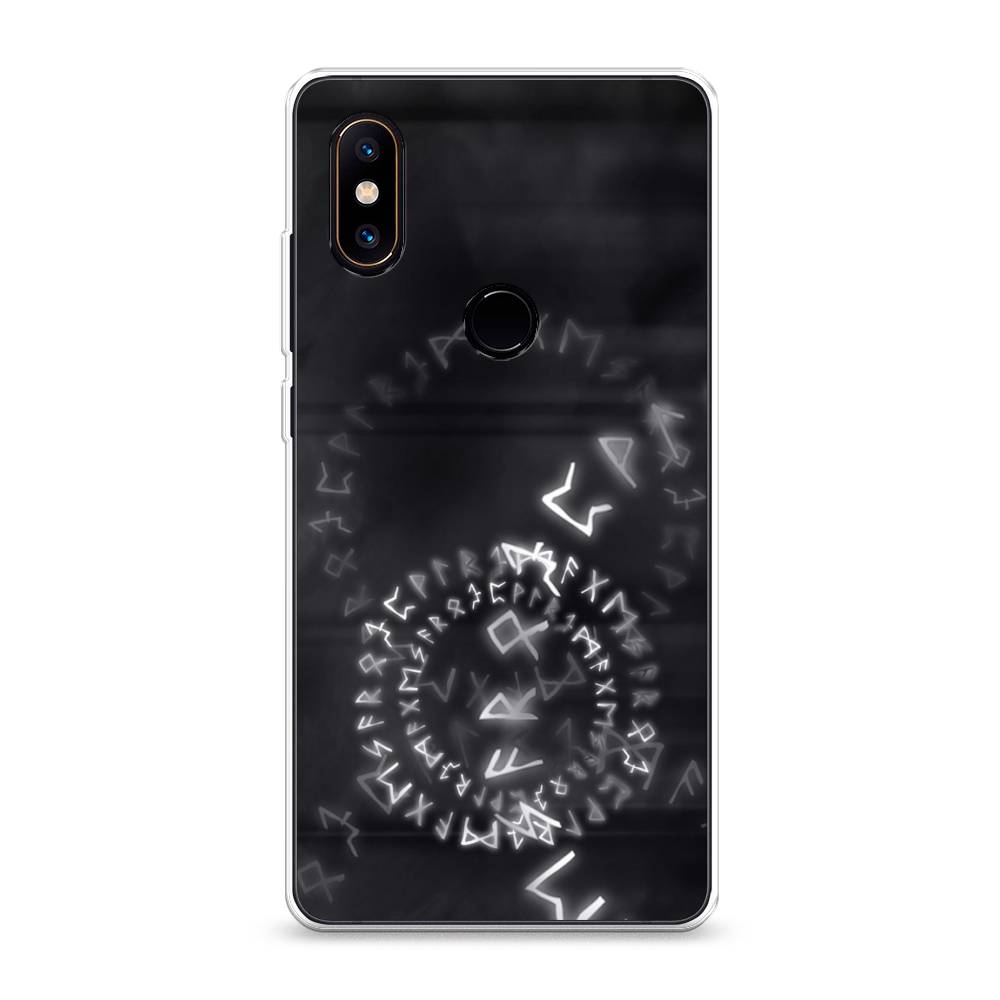 

Чехол на Xiaomi Mi Mix 2S "Руны", Серый;черный, 33450-3