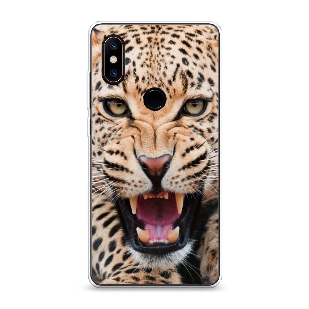 

Чехол на Xiaomi Mi Mix 2S "Леопард 3d", Бежевый;черный, 33450-6