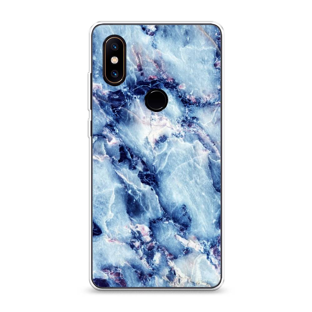 

Чехол на Xiaomi Mi Mix 2S "Мрамор с синими прожилками", Синий, 33450-3
