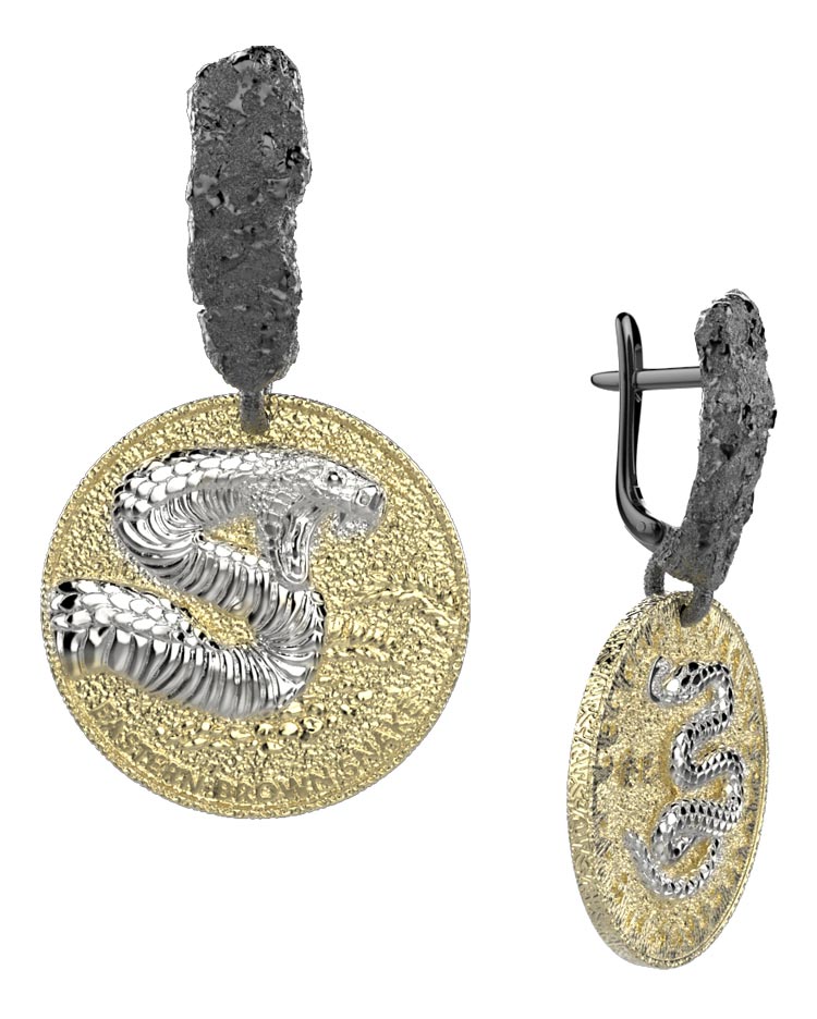 

Серьги из серебра без вставки Spika Gold 20501-001-11, 20501-001-11