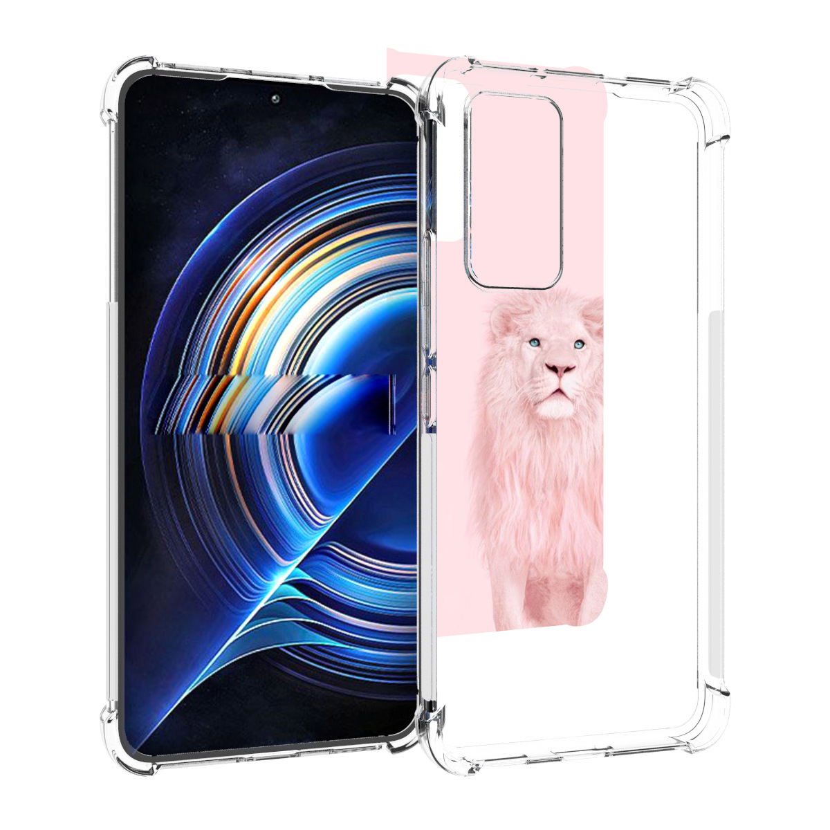 

Чехол MyPads Розовый-лев для Tecno Camon 19 Neo, Прозрачный, Tocco