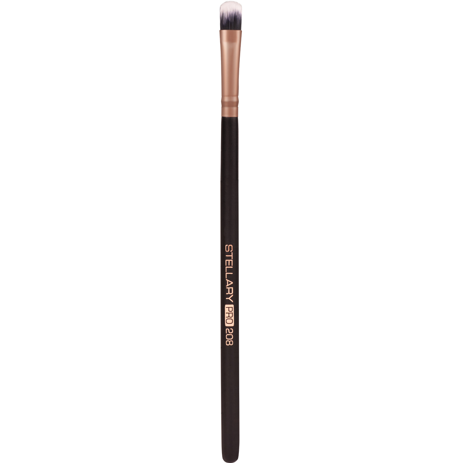 Кисть для теней STELLARY Eyeshadow Brush №208 плоская, синтетическая, черная