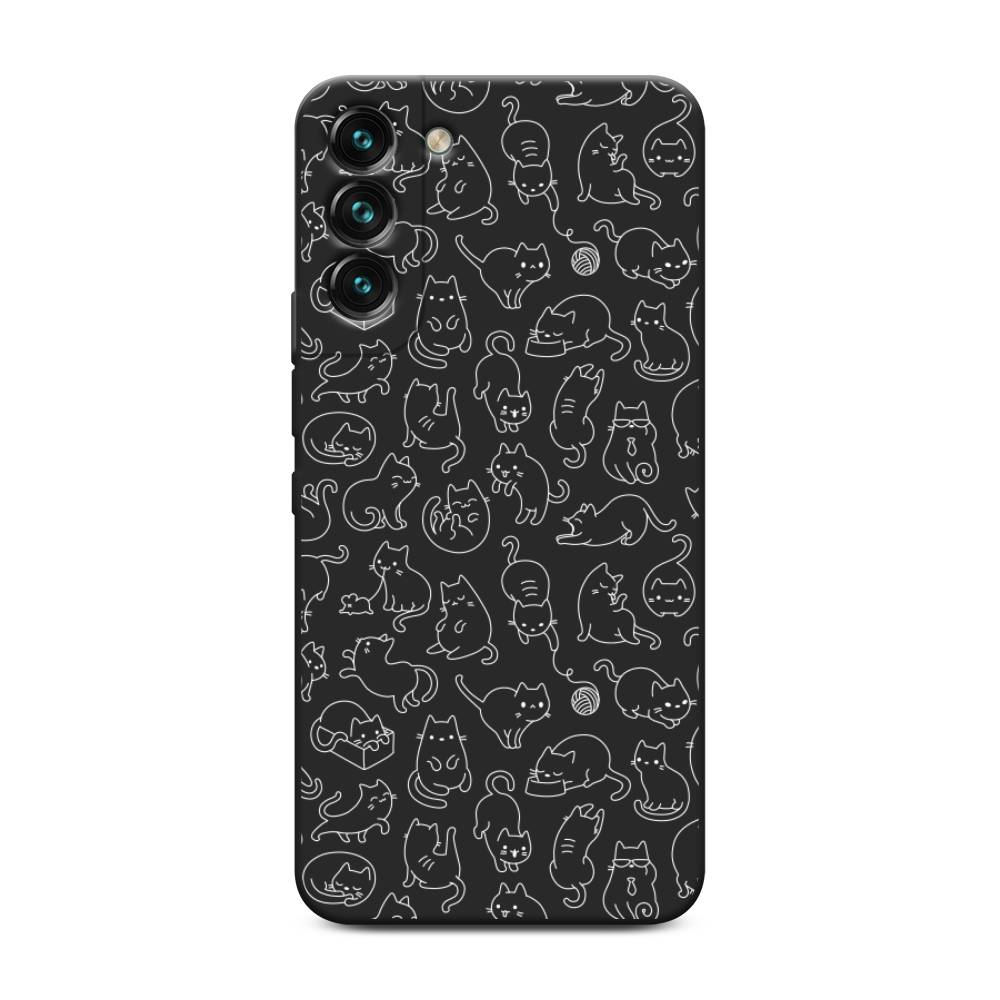 

Чехол Awog на Samsung Galaxy S22 + / Самсунг S22 + "Шкодливые котики", Черный;белый;серый, 2103952-1