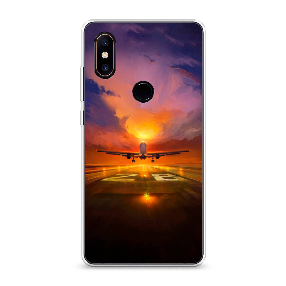 

Чехол на Xiaomi Mi Mix 2S "Самолет на посадке", Оранжевый;синий, 33450-6