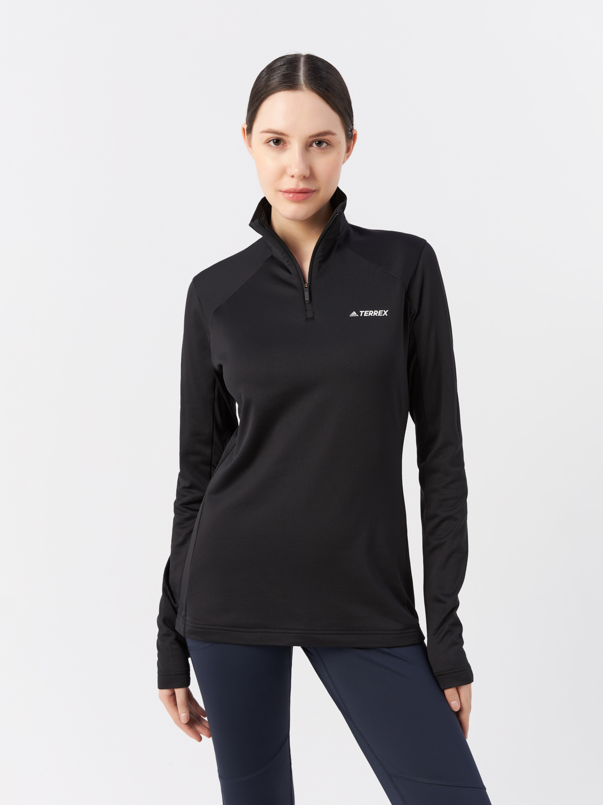 

Лонгслив женский Adidas Terrex Multi Half Zip GL3743 черный S, Terrex Multi Half Zip