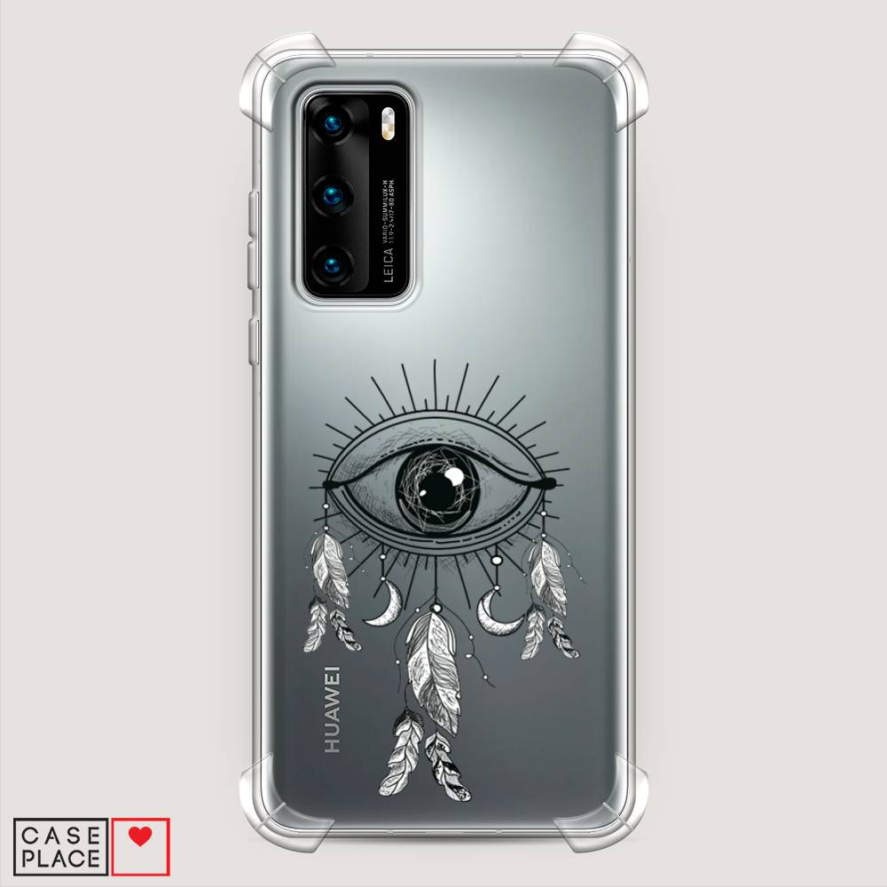 

Чехол Awog на Huawei P40 "Всевидящее око-ловец снов", Серый, 610851-1