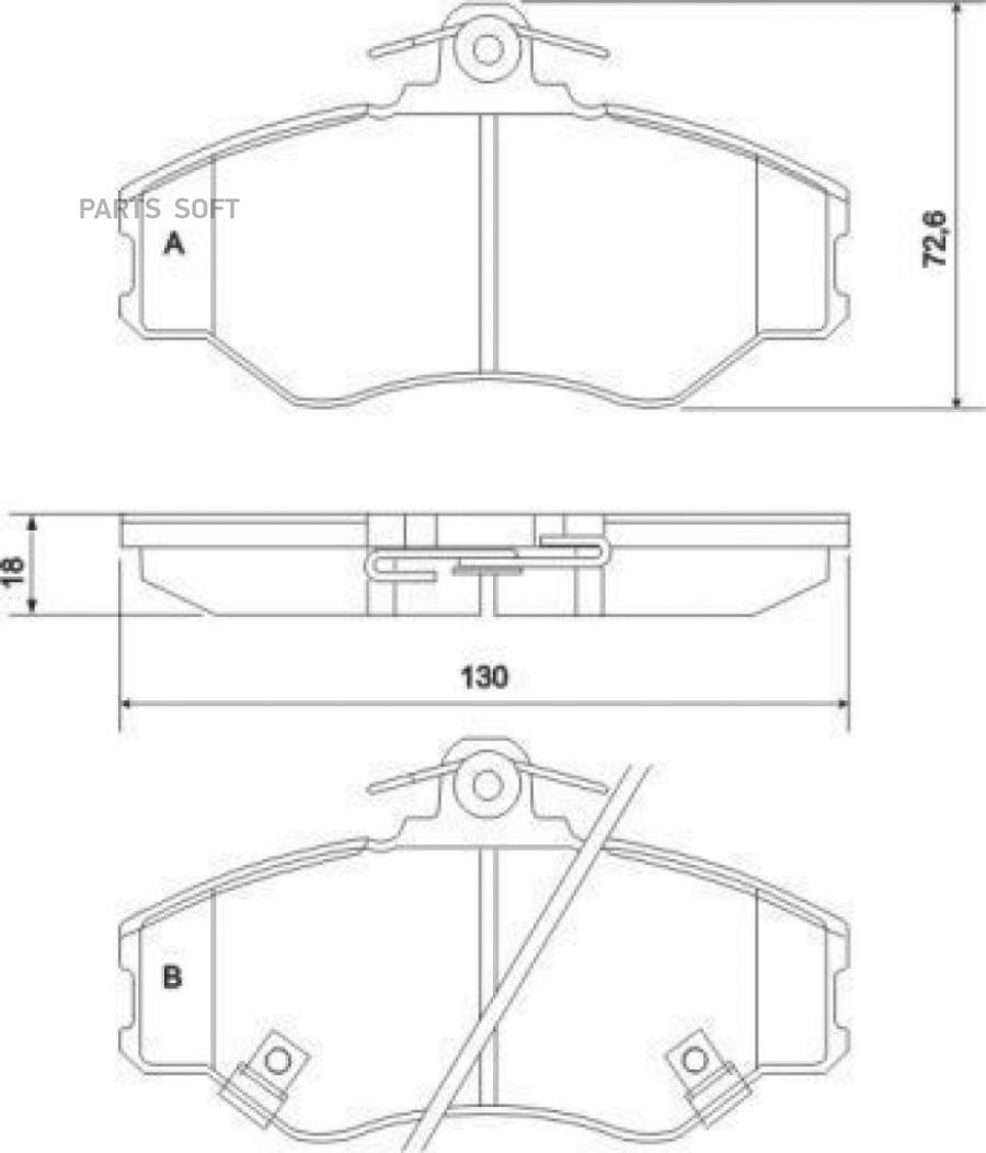 Тормозные колодки ABS 36871