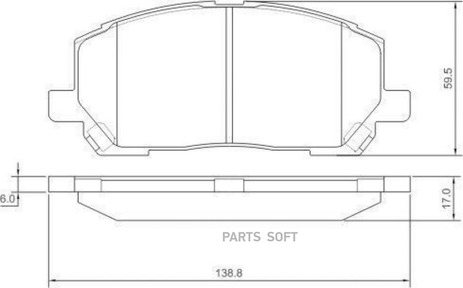 

Тормозные колодки ABS дисковые 37260
