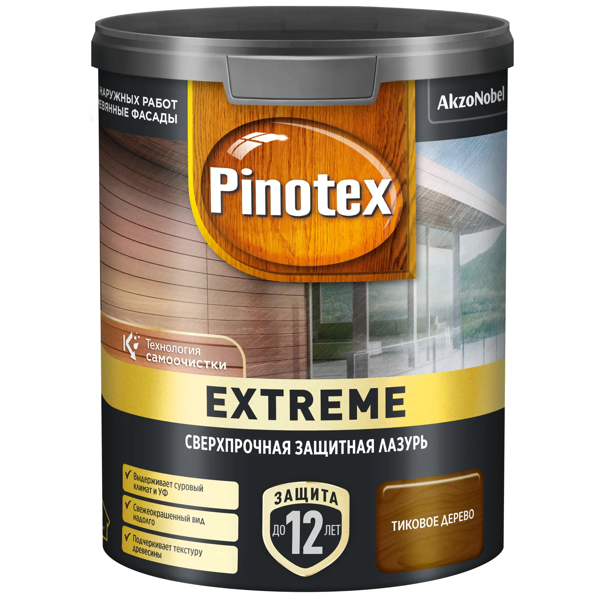 Лазурь для дерева Pinotex Extreme тиковое дерево, 0,9 л