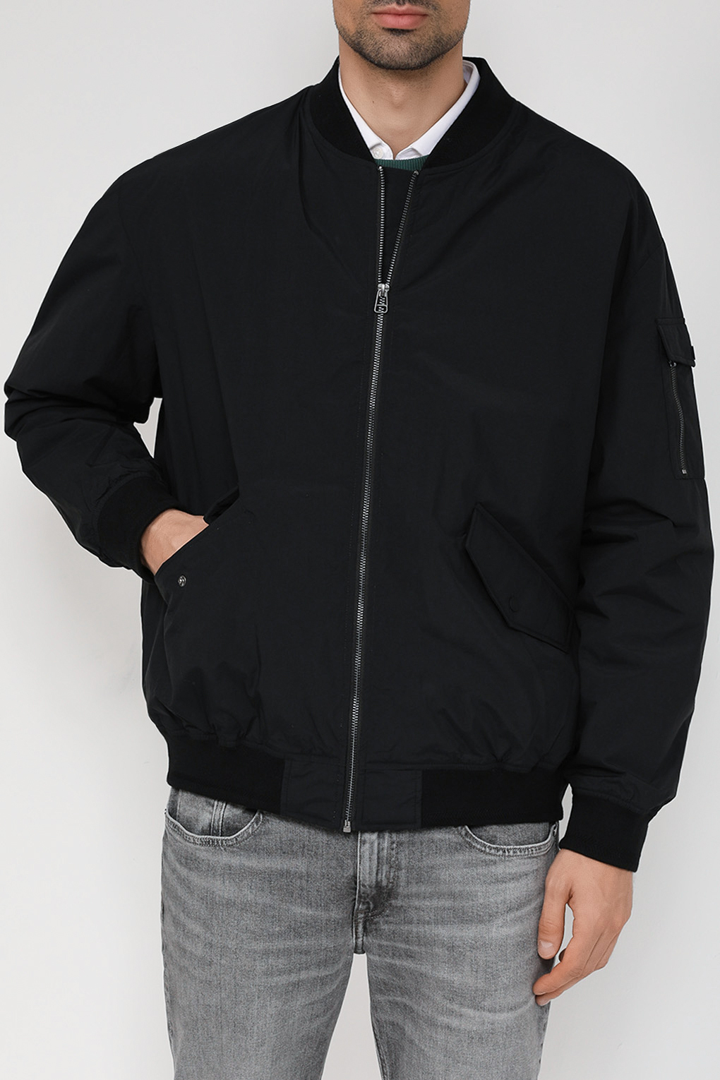 

Бомбер мужской Esprit Casual 073EE2G307 черный M, 073EE2G307