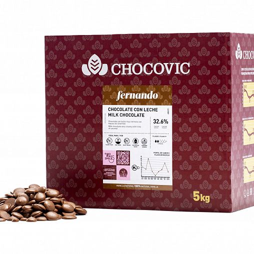 Молочный шоколад Chocovic Fernando 32,6%, 5 кг