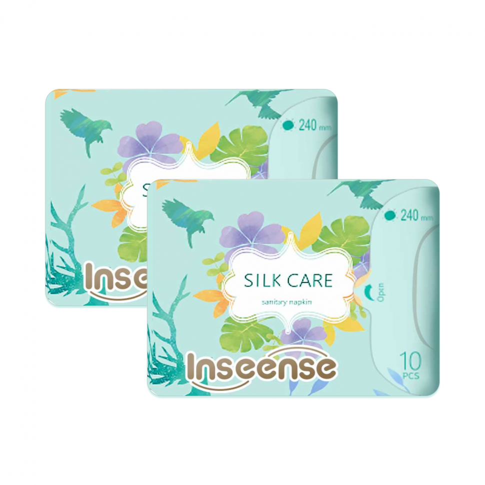 фото Прокладки inseense silk care дневные гигиенические 4 капли 240 мм 10 шт уп. 2 шт.