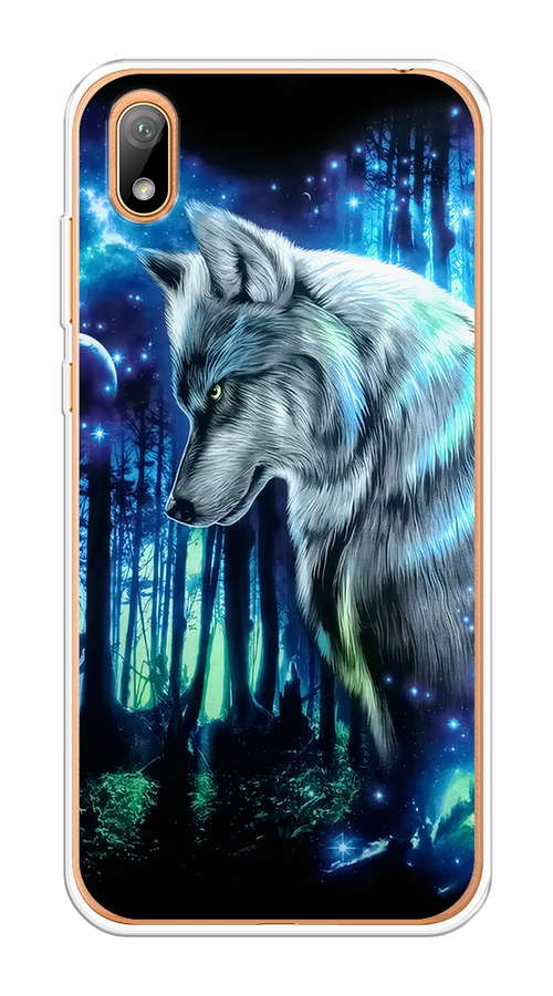 

Чехол на Huawei Y5 2019/Honor 8S/8S Prime "Сказочный волк", Синий;серебристый;черный, 6103950-1
