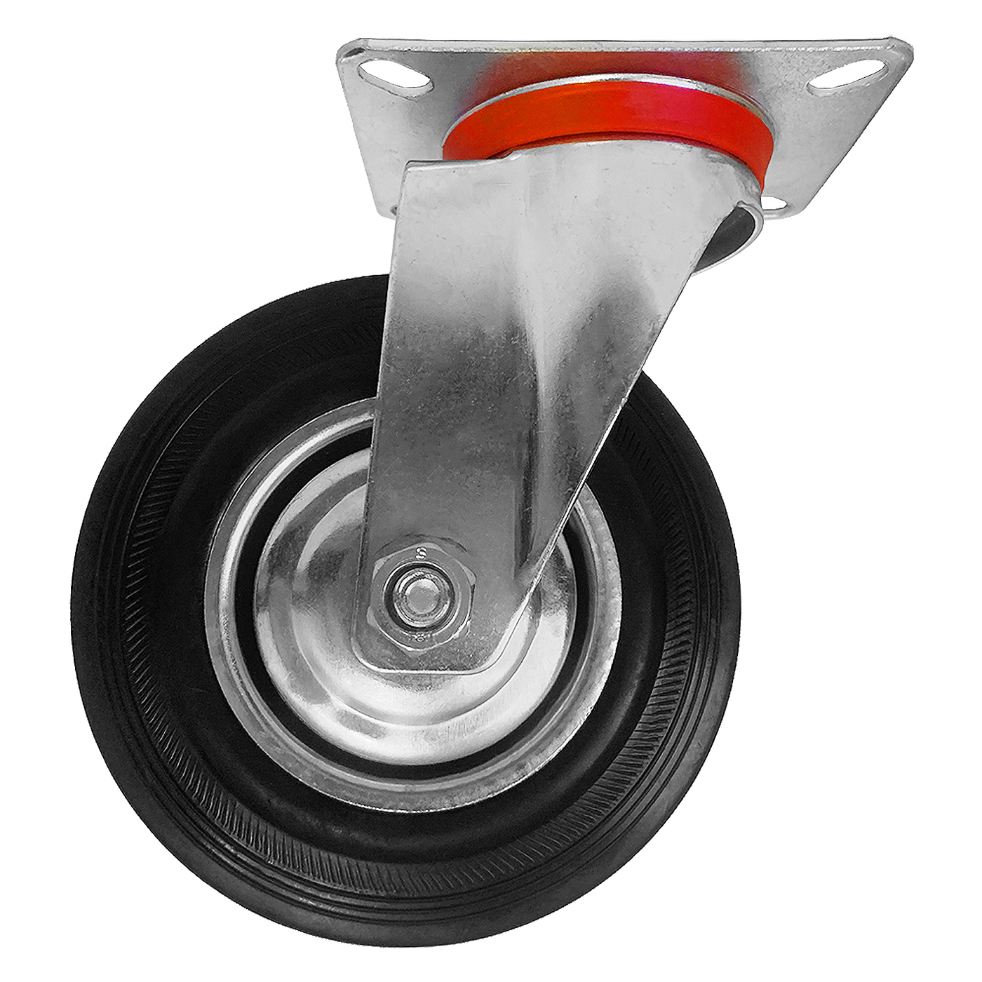 Комплект колес 4 шт 12,5см для тачки/тележки поворотное с площадкой 8 x 6см d5 ST-031