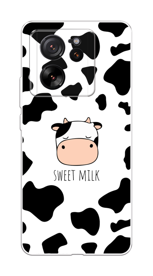 

Чехол на Xiaomi 13T Pro Про "Sweet milk", Розовый;белый;черный, 319950-1