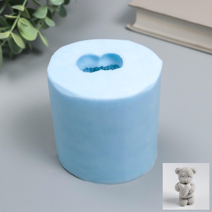 

Молд "Мишка с игрушкой" 4,5х4х7,5 см МИКС, Синий;белый