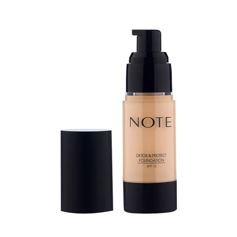 Тональная основа для лица защитная Note Detox & Protect Foundation SPF15 т.130 30 мл