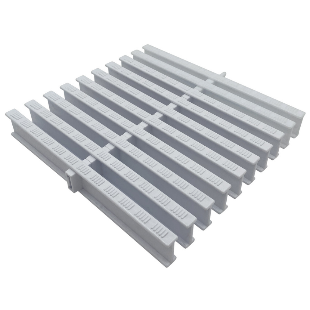 УФ-стойкая переливная решётка для бассейна Reexo GP 34-195 W05 34x195мм белый блок 5 п.м