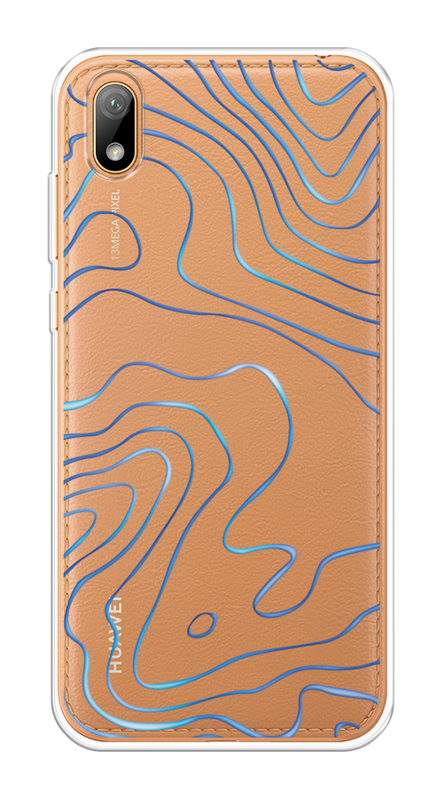 

Чехол на Huawei Y5 2019/Honor 8S/8S Prime "Blue lines", Прозрачный;синий, 6103950-1