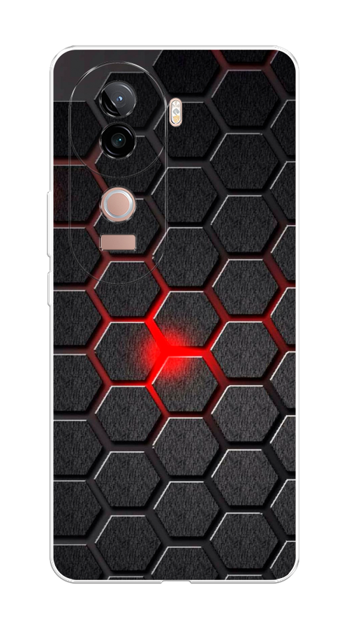 

Чехол на Vivo V40e Соты красные, Красный;черный;серый, 2611950-1