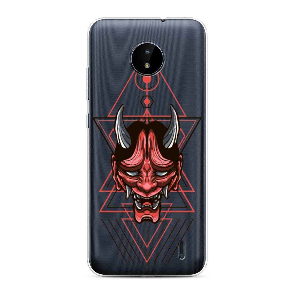 

Чехол на Nokia C10"Hanya Oni mask", Серый;красный;черный, 124450-4
