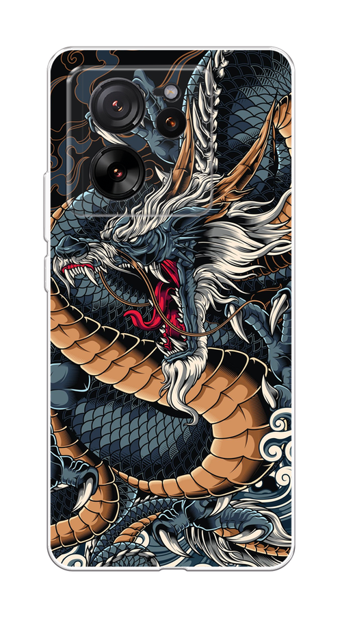 

Чехол на Xiaomi 13T Pro Про "Japanese Dragon", Коричневый;черный;синий, 319950-1