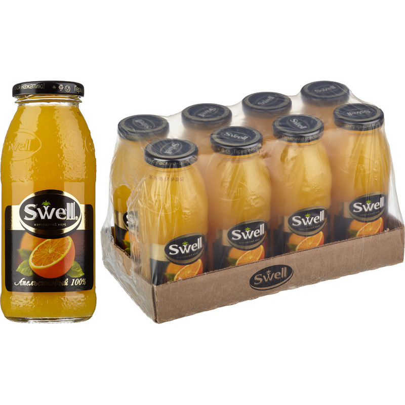 Сок SWELL апельсин для детского питания 0,25 л х 8 шт.