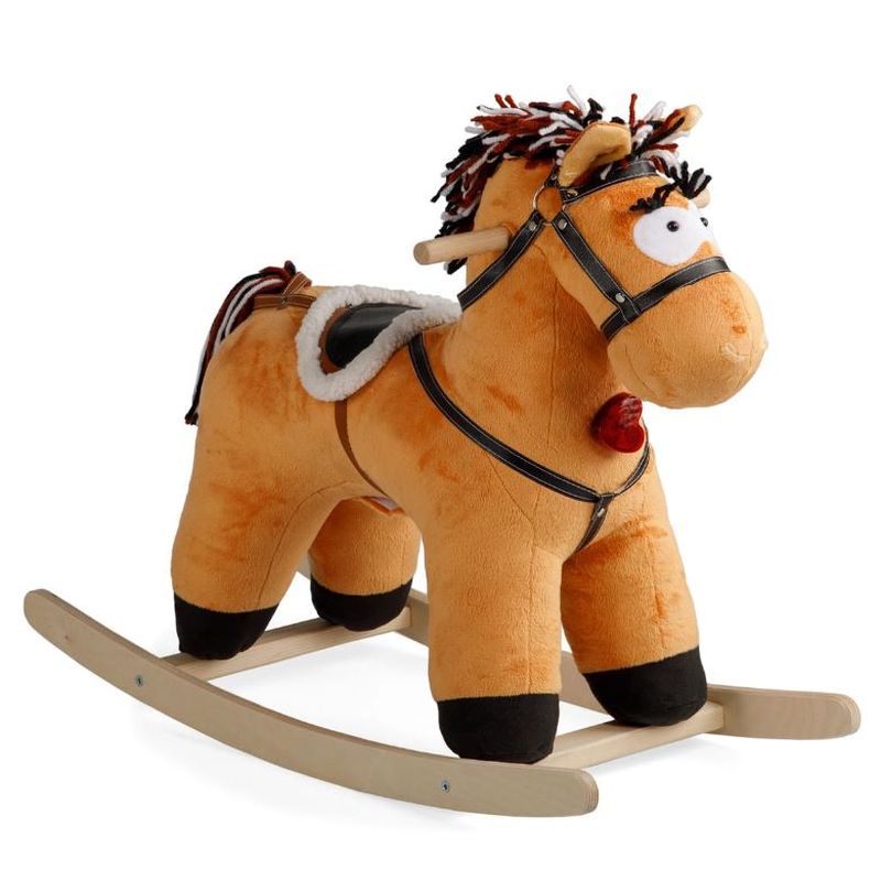 фото Качалка тутси конь свэн, светло-коричневый
