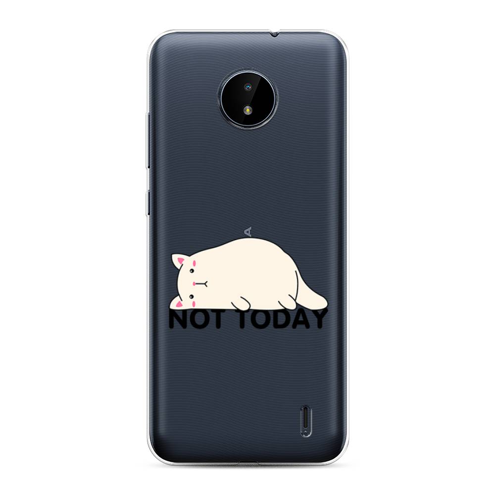 

Чехол на Nokia C10"Cat not today", Белый;розовый;черный, 124450-1