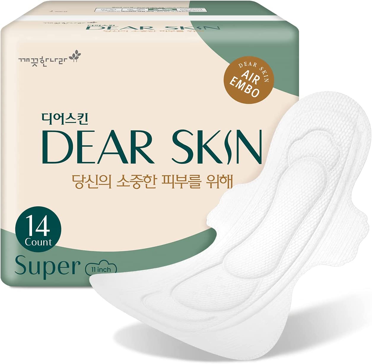 Прокладки Dear Skin Air Embo Sanitary Pad Super 14 шт. тоник для лица planeta organica skin super food нейтрализатор пилинга 200 мл