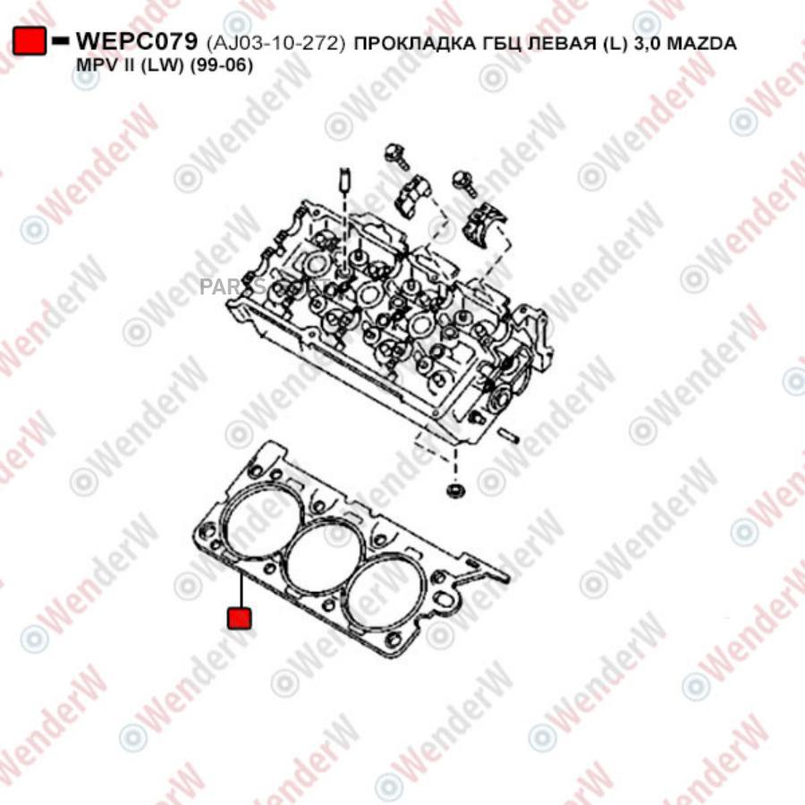

Прокладка Гбц Левая L 3,0 Mazda Mpv Ii Lw 99-06 WENDERW WEPC079