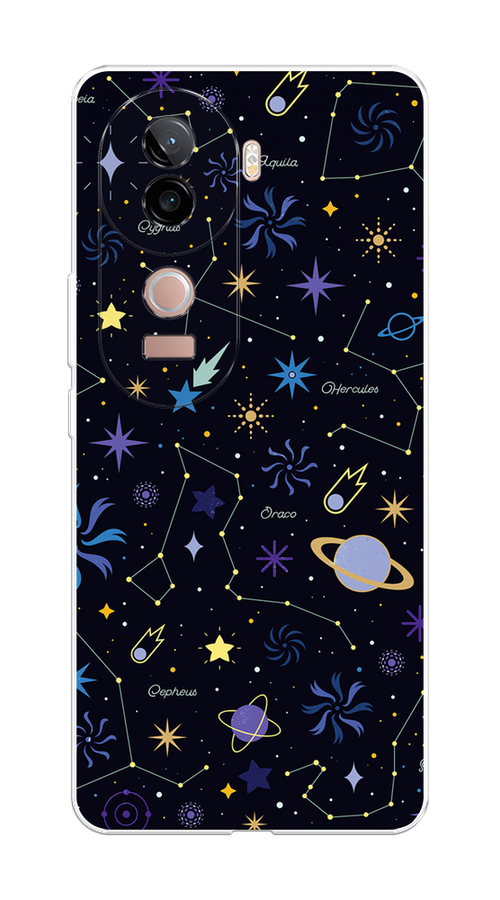 

Чехол на Vivo V40e Цветной космос, Желтый, 2611950-1