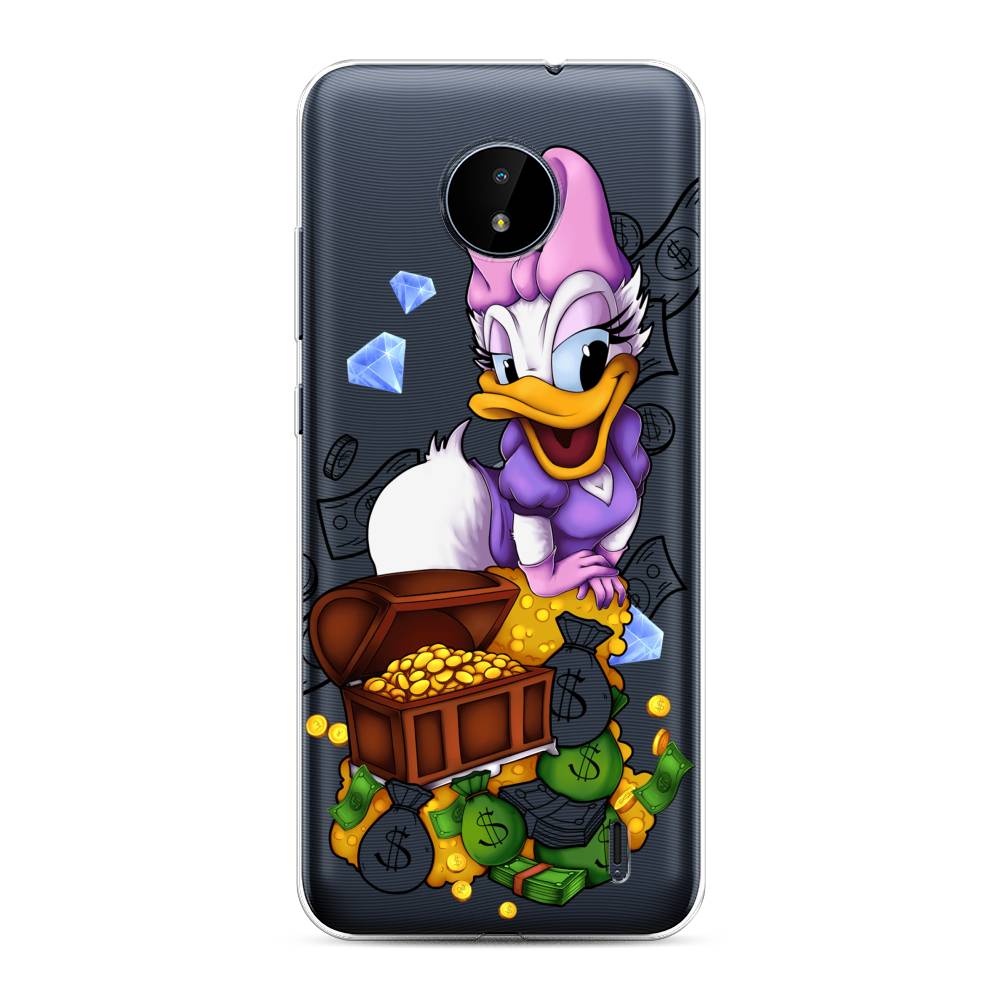 

Чехол на Nokia C10"Rich Daisy Duck", Коричневый;белый;фиолетовый, 124450-6