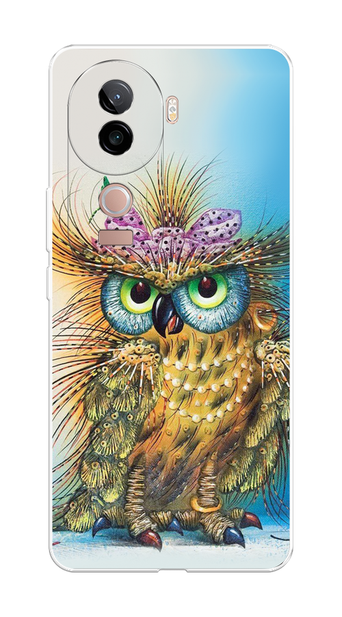 

Чехол на Vivo V40e Модная сова, Коричневый;голубой, 2611950-1