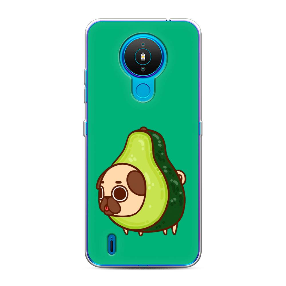 

Чехол на Nokia 1.4 "Мопс авокадик", Зеленый, 124550-1