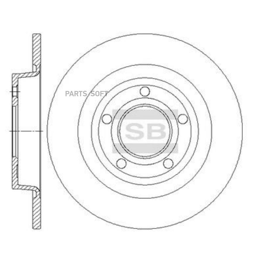 

Тормозной диск Sangsin brake SD4427