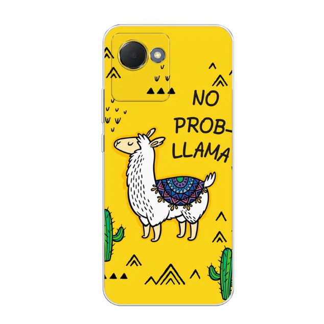 

Чехол Awog на Realme Narzo 50i Prime "No probLLama", Разноцветный, 2510650-2
