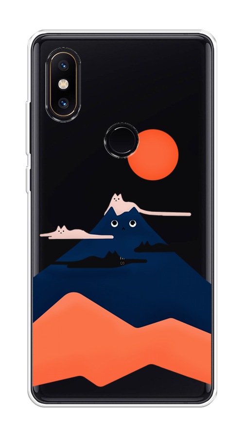

Чехол на Xiaomi Mi Mix 2S "Кот-гора", Черный;оранжевый, 33450-4