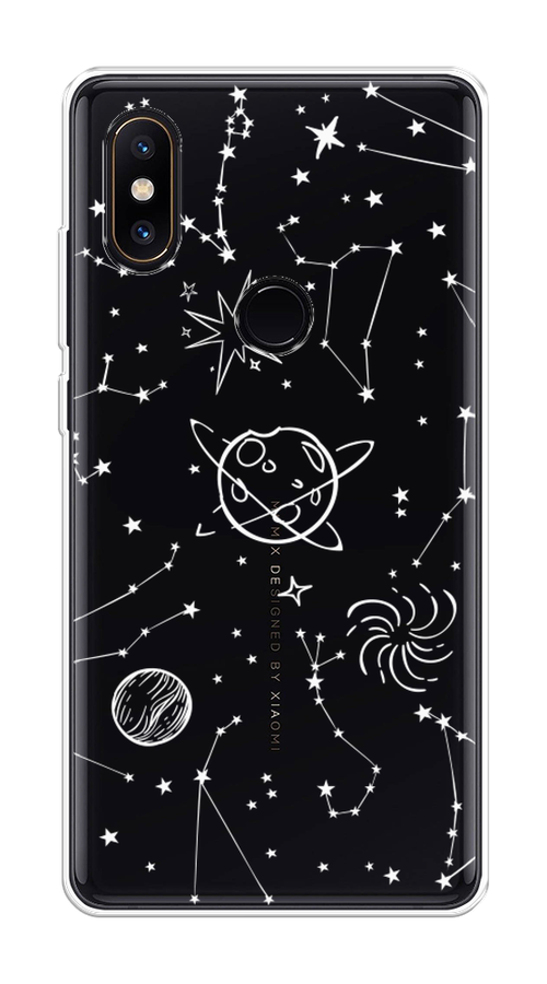

Чехол на Xiaomi Mi Mix 2S "Планеты в космосе", Белый, 33450-2