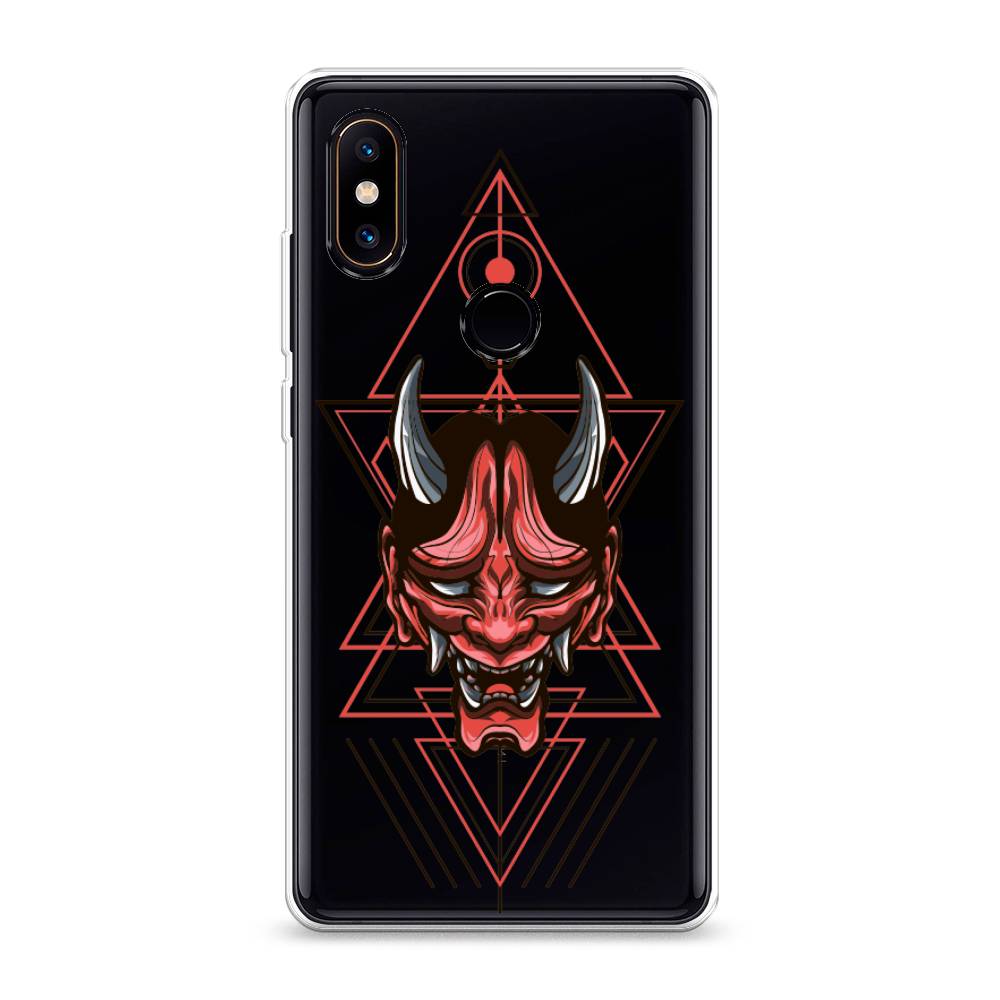 

Чехол на Xiaomi Mi Mix 2S "Hanya Oni mask", Серый;красный;черный, 33450-4