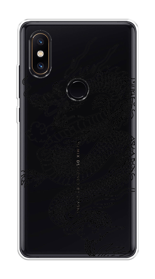 

Чехол на Xiaomi Mi Mix 2S "Большой китайский дракон", Черный;серый, 33450-1