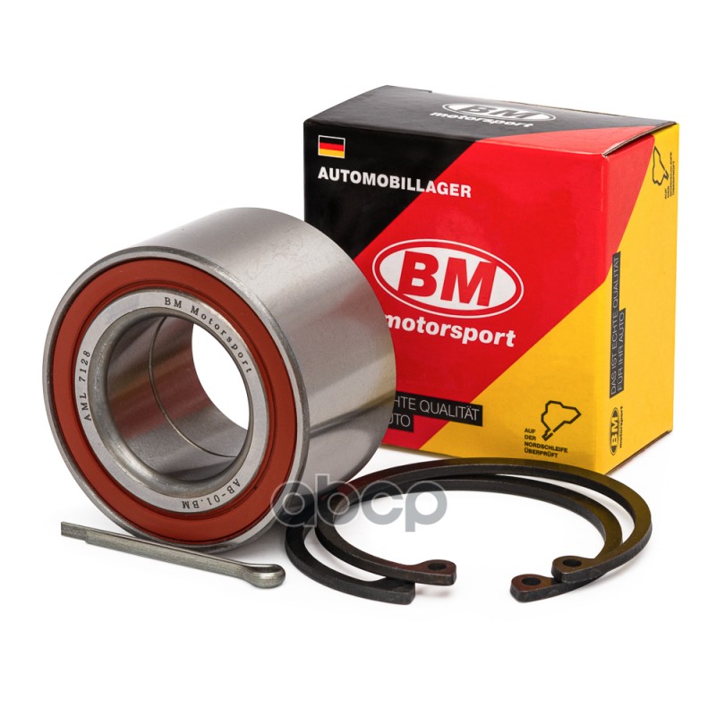 

BM-MOTORSPORT AML7128 Подшипник ступицы передней, 8V, 2 стопорных кольца, шплинт AML 7128