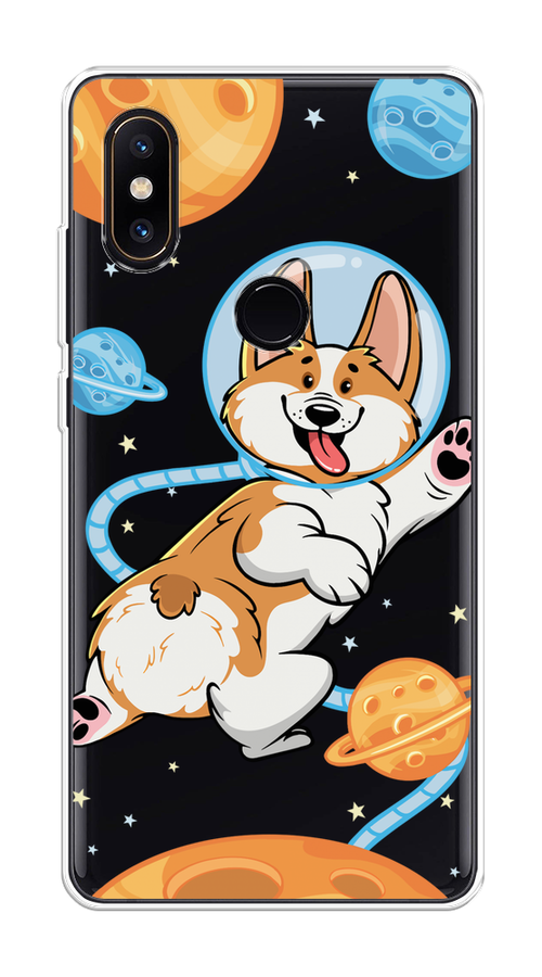 

Чехол на Xiaomi Mi Mix 2S "Корги-космонавт", Голубой;бежевый;белый, 33450-1